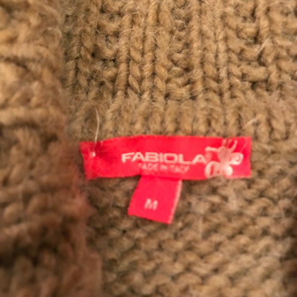 Fabiola Italy beige wool blend duster sweater - Picture 2 of 8